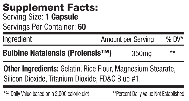 Bulbine Supplement Facts