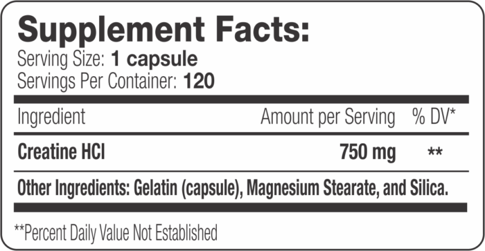 Creatine HCI Label