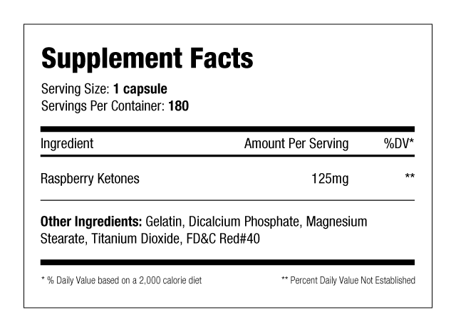 RK-125 Supplement Facts