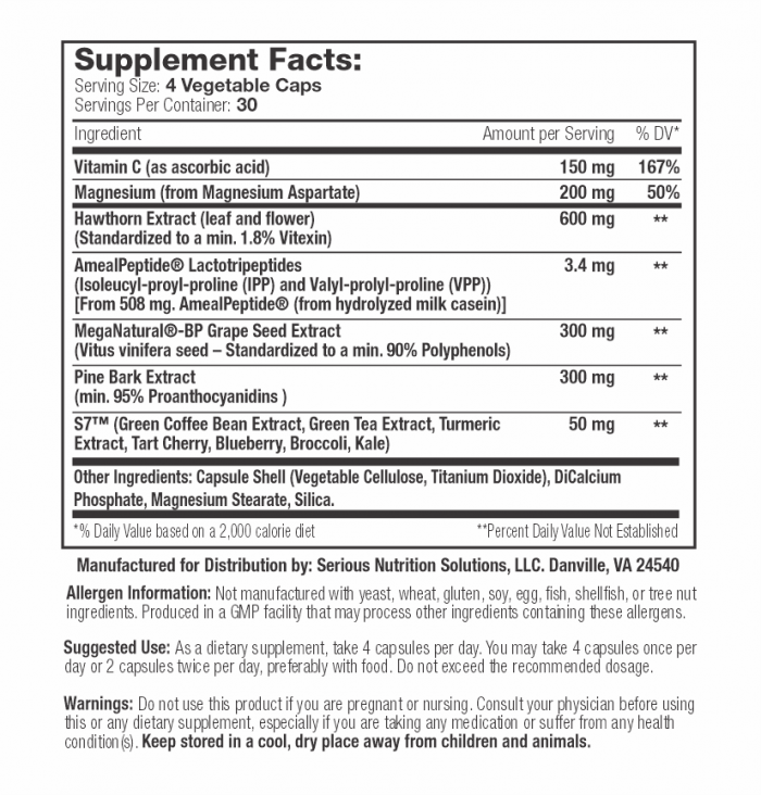 Cardiovascular Support XT & Blood Pressure Support XT Stack | Serious ...