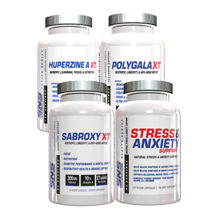 Polygala XT, Sabroxy XT, Huperzine A XT, Stress & Anxiety Support Stack ...